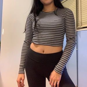 ZARA striped long sleeve shirt